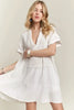 New Summer Tiered Notched Short Sleeve Dress – Stylish, Versatile, Comfortable, Perfect for Any Occasion by Stevvex
