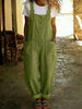 Women's Vintage High-Waist Straight-Leg Overalls – Sleeveless Suspender Jumpsuit by FitiqueFit