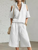 Short-Sleeve Shirt & Loose Shorts Two-Piece Set | Casual by FitiqueFit