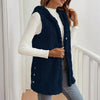 Women's Textured Sleeveless Hooded Vest by FitiqueFit