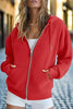 Women’s Zip Up Crop Sweatshirt – Fleece Lined Casual Hoodie by FitiqueFit