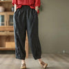 Women's High-Waist Solid-Color Capri Harem Pants by FitiqueFit