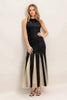 Noir Tulle Black Knit Maxi Dress by Neon Spur