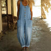 Retro Buckle Multi-Pocket Overalls Jumpsuit | 3/4 Sleeve by FitiqueFit