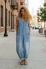 Retro Buckle Multi-Pocket Overalls Jumpsuit | 3/4 Sleeve by FitiqueFit