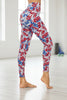 Cropped High-Rise Print Leggings – USA Flag Print Patriotic Workout Pants - 19 Styles by FitiqueFit