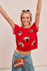 BiBi Gameday Sequin Football Embroidered Stitch Sweater by Wild and Free Boutique