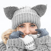 Women’s Thickened Acrylic Knitted Hat with Devil Ears | Cozy Beanie by FitiqueFit