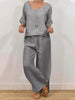 Women’s Multi Color Two Piece Set V Neck Top & Pants by FitiqueFit