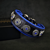 "Bijou" collar black & blue by Bestia Dog Gear