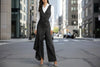 Women’s Western-Style V-Neck Asymmetrical Denim Jumpsuit by FitiqueFit