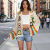 Hand-Crocheted Floral Cardigan Sweater | Boho Open Front Knit Top by FitiqueFit