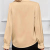 Women’s Ruffled Collared Blouse | Long Sleeve Dressy Work Top by FitiqueFit