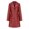 Women’s Long Leather Trench Coat – Fashion Outerwear by FitiqueFit