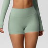 Womens Solid-Color Sports Shorts European And American Style Yoga Shorts by My Store