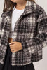 Timeless Plaid Collared Neck Bouclé Jacket with Pockets Elegant Retro Outerwear Women Jacket by Stevvex