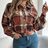 Plaid Shacket – Women’s Long-Sleeve Button-Down Shirt Jacket by FitiqueFit