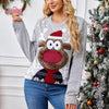 Loose Casual Parent-Child Gray Pullover Christmas Sweater by FitiqueFit
