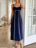 Contrast Wide Strap Midi Cami Dress by Wild and Free Boutique