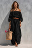 Women's Boat-Neck Sleeveless Cotton-Linen Maxi Dress by FitiqueFit