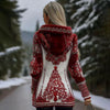 Flannel 3D Printed Fashionable Warm Zipper Hoodie by My Store