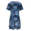 Women's Plus Size Digital Print Denim-Look Short Sleeve Dress by FitiqueFit