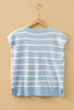 Parchment Side Slits Crewneck Short Sleeve Sweater Tee by Wild and Free Boutique