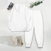 Women's Solid 2-Piece Set Letter Print Hoodie With Pocket by FitiqueFit