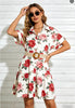Women’s Belted Short Sleeve Midi Dress by FitiqueFit