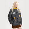 Women’s Retro Floral Embroidered Cardigan Sweater by FitiqueFit