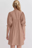 Pink Puff Sleeve Mini Dress Casual and Feminine Dress for Women Simple Classic Summer Dress by Stevvex