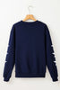 GAME DAY Star Round Neck Long Sleeve Sweatshirt by Wild and Free Boutique