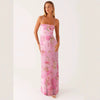 Printed Sleeveless Strap Bodycon Maxi Dress | High Waist by FitiqueFit