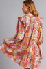 Full Size Ruffled Flower Print Tie Neck Tiered Dress For Women – Fluttering, Floral Tiered Dress with Elegant Tie Neck and Ruffled Details by Stevvex