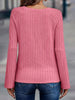 Textured Knit Long Sleeve T-Shirt by Simply Love