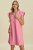 Double Take Full Size Ruffled V-Neck Cap Sleeve Dress – Ruffled V-Neck Dress, Cap Sleeve Dress, Elegant Ruffled Dress, Flattering V-Neck Dress, Stylish Full-Size Dress, Comfortable Ruffle Dress, Chic Cap Sleeve Dress by Stevvex