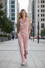 Women's Velvet Wide-Leg Pants & Sleeveless Top Set by FitiqueFit