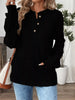 Ribbed Button Detail Long Sleeve T-Shirt by Simply Love