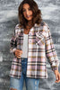 Classic Plaid Button Front Shirt Jacket with Breast Pockets Casual & Minimalist Outerwear by Stevvex