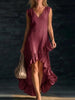 Cotton Long Sleeveless Casual Dress for Women by FitiqueFit