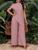 Asymmetrical Sleeveless Top & Pants Set – Women’s Two-Piece by FitiqueFit
