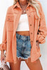 Women Exposed Seam Collared Neck Button Up Jacket with Pockets Stylish Casual Everyday Wear by Stevvex