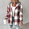 Plaid Drawstring Hoodie Shirt by FitiqueFit
