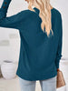 Plus Size V-Neck Textured Long Sleeve T-Shirt by Simply Love