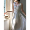 Niche High Sense Dignified Goddess Fan High End Light Luxury Square Collar Socialite Fairy Long Dress Female