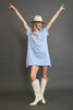 Peace Plaid Applique Short Sleeve Mini Dress – Chic and Stylish Plaid Dress with Applique Detailing for a Trendy and Versatile Look by Stevvex