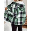 Women's Plaid Fleece Lined Hooded Jacket by FitiqueFit