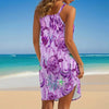Sea Turtle Print Sleeveless Bohemian Beach Dress | Knee Length by FitiqueFit
