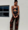 Women's 2-Piece Swimsuit Set – Sleeveless Top & Wide-Leg Pants by FitiqueFit