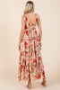 New Summer Layered Floral Sweetheart Neck Maxi Dress For Women – Romantic and Feminine Floral Dress with Layered Skirt by Stevvex